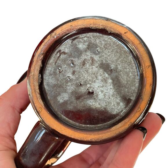 Vintage Redware Wet Your Whistle Beer Mug Novelty Man Gift Bar Ceramic Stein - Picture 15 of 16